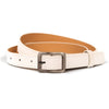 Women's Simple Imitation Leather Belt With Square Alloy Pin Buckle Electroplated Finish Casual Versatile Decorative Belt