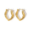 Women's Simple Irregular Geometric Stainless Steel Earrings With Pvd Furnace Real Gold Treatment