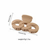 Women's Simple Large Solid Color Matte Chain Claw Clip Hairpin With Paint Treatment