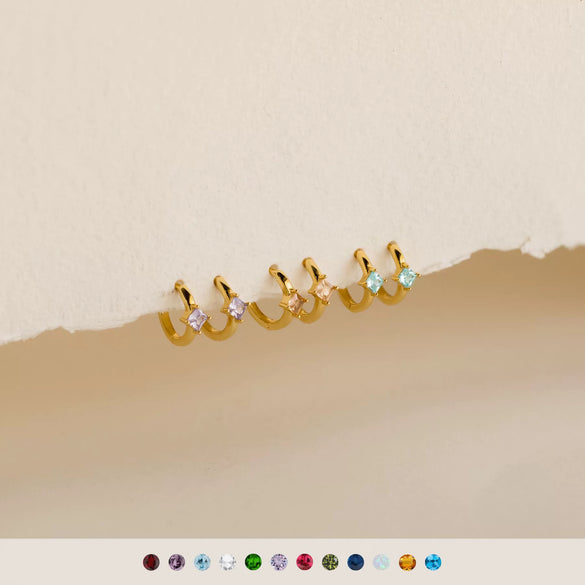 Women's Simple Light Luxury Copper Diamond Rhombus Earrings