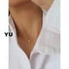 Women's Simple Light Luxury Titanium Steel Star Pendant Necklace With Zircon Clavicle Chain And Vacuum Plated Finish