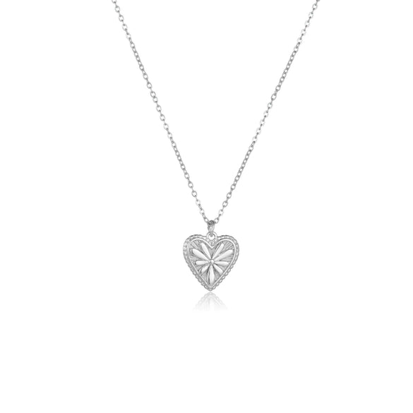 Women's Simple Love Heart Shaped Pendant Necklace With Copper Material And Electroplating Process