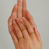 Women's Simple Luxury Style Titanium Steel Geometric Ring Electroplated 18K Real Gold