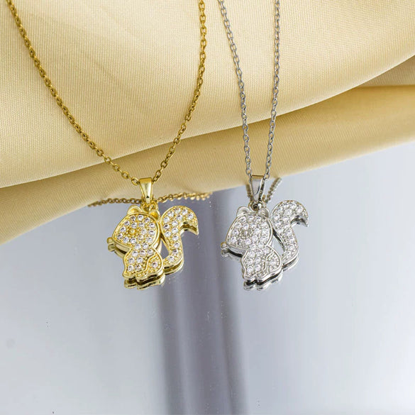 Women's Simple Necklace Copper 925 Silver Pendant O Word Chain Gold Plated Electroplating