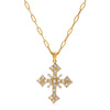 Women's Simple Necklace With White Diamond Pendant Tbar Titanium Steel And Stainless Steel Box Chain Electroplated
