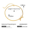 Women's Simple Personality Stainless Steel Bow Bracelet Jewelry With Electroplating