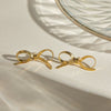 Women's Simple Personality Stainless Steel Bow Bracelet Jewelry With Electroplating