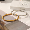 Women's Simple Plain Stainless Steel Titanium Steel Ins Style Ring Bracelet With Pvd Vacuum Plating And Electroplating