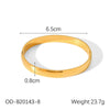 Women's Simple Plain Stainless Steel Titanium Steel Ins Style Ring Bracelet With Pvd Vacuum Plating And Electroplating
