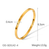 Women's Simple Plain Stainless Steel Titanium Steel Ins Style Ring Bracelet With Pvd Vacuum Plating And Electroplating