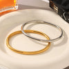 Women's Simple Plain Stainless Steel Titanium Steel Ins Style Ring Bracelet With Pvd Vacuum Plating And Electroplating