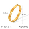 Women's Simple Plain Stainless Steel Titanium Steel Ins Style Ring Bracelet With Pvd Vacuum Plating And Electroplating