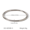 Women's Simple Plain Stainless Steel Titanium Steel Ins Style Ring Bracelet With Pvd Vacuum Plating And Electroplating