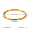 Women's Simple Plain Stainless Steel Titanium Steel Ins Style Ring Bracelet With Pvd Vacuum Plating And Electroplating