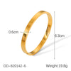 Women's Simple Plain Stainless Steel Titanium Steel Ins Style Ring Bracelet With Pvd Vacuum Plating And Electroplating