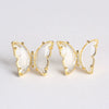 Women's Simple Polished Glass Glaze Butterfly Bow Earrings Sweet Forest Style Dangle Earrings