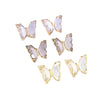 Women's Simple Polished Glass Glaze Butterfly Bow Earrings Sweet Forest Style Dangle Earrings
