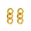 Women's Simple Popular Cuban Chain Electroplated Titanium Steel Geometric Earrings
