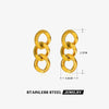 Women's Simple Popular Cuban Chain Electroplated Titanium Steel Geometric Earrings