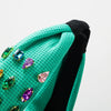 Women's Simple Retro Headband Hair Accessories Fabric And Crystal Middle Knot Bow Style