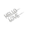 Women's Simple Rhinestone Letter Side Hair Clip Diamond Inlaid Bangs Hairpin Fashion Headdress