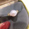 Women's Simple S925 Sterling Silver Openended Ring With Natural Freshwater Pearl