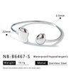 Women's Simple Stainless Steel Open Bracelet With Water Drop Shape And 18K Gold Vacuum Plated Light Luxury Design