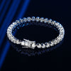 Women's Simple Sterling Silver Geometric High Carbon Diamond Bracelet