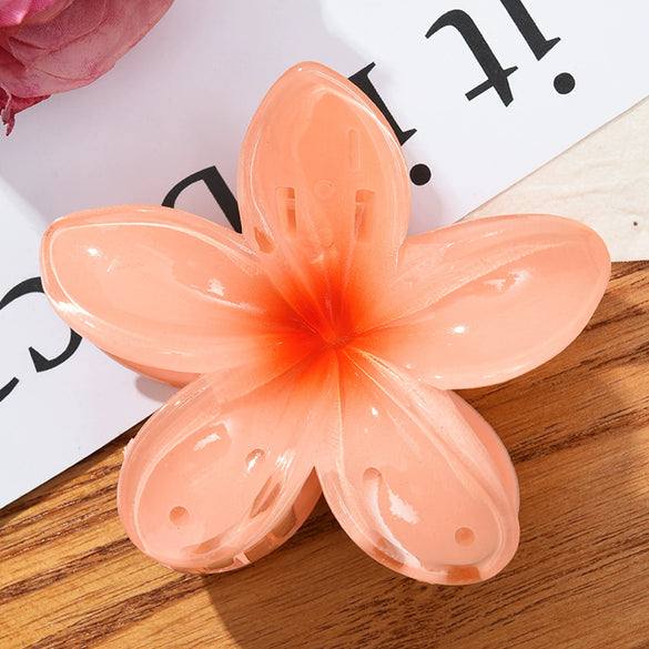 Women's Simple Style Plumeria Clip Hair Accessory With Electroplating Processing