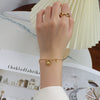 Women's Simple Titanium Steel Necklace And Bracelet Jewelry Set With Electroplated Small Animal Pendant And Rice Bead Chain