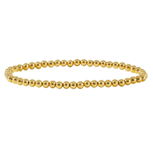 Women’s Simple Trendy Geometric U Shape Bracelet And Jewelry Set In Electroplated Copper With Silver And Gold Bead Retro Style