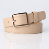Women's Simple Versatile Pu Leather Belt With Alloy Pin Buckle Electroplated Finish Fashion Decorative Belt