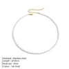 Women's Singlelayer Imitation Pearl Necklace With Oval Beads Electroplated Ushape Design
