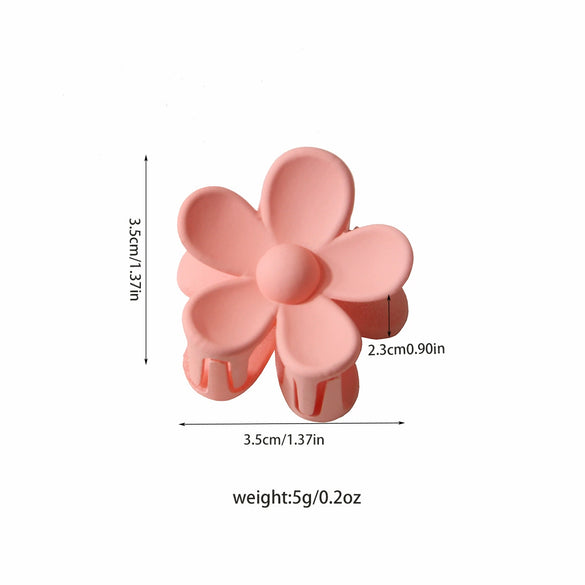 Women's Small Flower Hair Clip Frosted Baking Paint Style Accessories