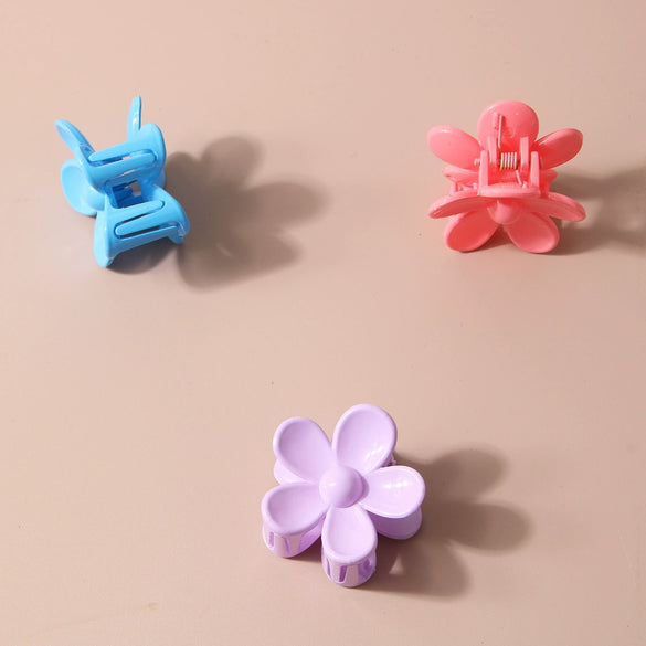 Women's Small Flower Hair Clip Frosted Baking Paint Style Accessories