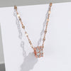 Women's Small Man Waist Titanium Steel Collarbone Chain With Electroplating Trendy Cold Style Niche Light Luxury Allmatch