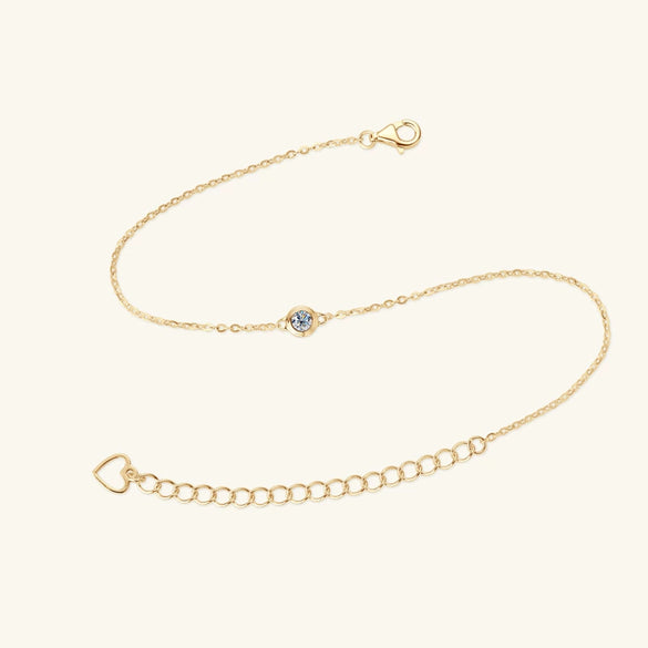 Women's Small Ufo Shaped Moissanite Silver 925 Electroplated Geometric Bracelet
