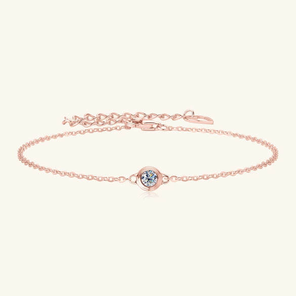 Women's Small Ufo Shaped Moissanite Silver 925 Electroplated Geometric Bracelet