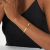 Women's Smooth Geometric Open Cuff Bracelet In Copper With 18K Gold Plated Electroplated Finish Simple Metal Jewelry