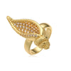 Women's Snail Shell Geometric Copper Open Ring With Electroplating Design