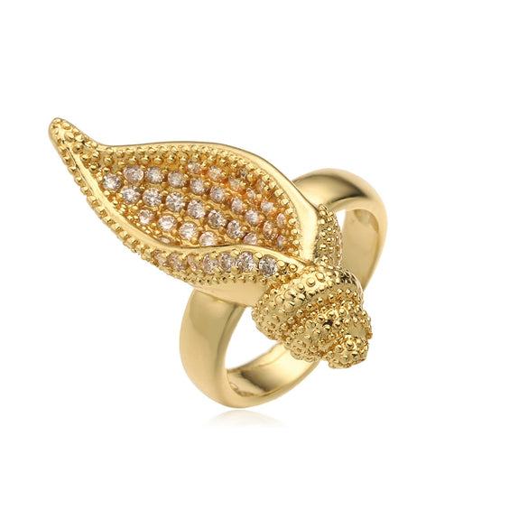 Women's Snail Shell Geometric Copper Open Ring With Electroplating Design