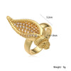 Women's Snail Shell Geometric Copper Open Ring With Electroplating Design