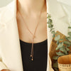 Women's Snake Bone Chain 316L Stainless Steel 18K Gold Plated Jewelry Set With Pull Buckle Necklace And Bracelet