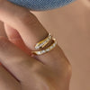 Women's Snake Shape Stainless Steel Ring With Vacuum Gold Plating Geometric Animal Style Hypoallergenic Fashion Jewelry