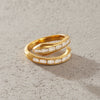 Women's Snake Shape Stainless Steel Ring With Vacuum Gold Plating Geometric Animal Style Hypoallergenic Fashion Jewelry