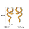 Women's Snakeshaped Stainless Steel Geometric Electroplated Earrings
