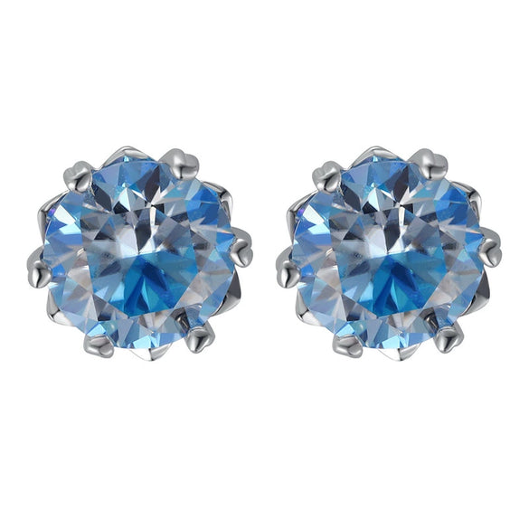 Women's Snowflake Geometric Moissanite Earrings In Sterling Silver With Diamond Treatment