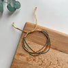 Women's Soft Ceramic And Metal Handwoven Bohemian Geometric Beadseparated Strap Bracelet