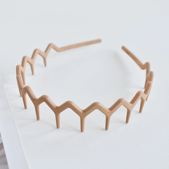 Women's Solid Color Lace Tooth Hairband Simple All Match Headband For Face Washing And Everyday Hair Styling