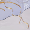 Women's Solid Color Zircon Titanium Steel And Glass Stone Necklace With Electroplating Treatment And Geometric Styling And All Over The Sky Star Design